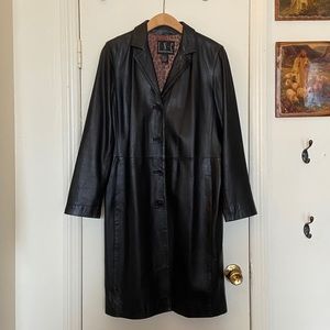 90s Vintage Leather Blazer M